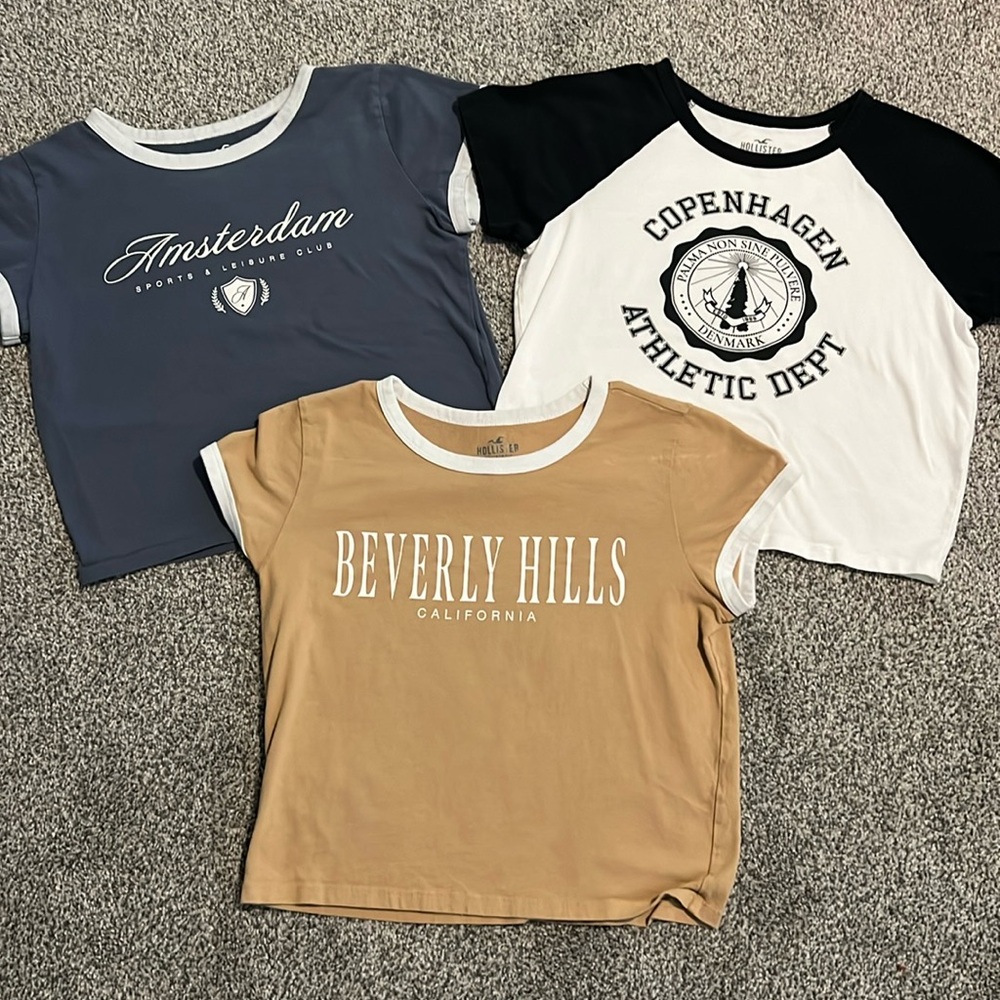3 Hollister crop tops